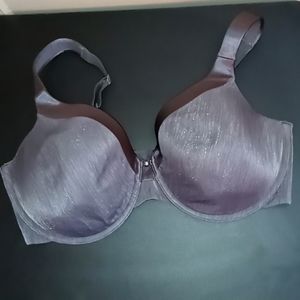 Vanity Fair Grey Bra with Satin Accents 38DD